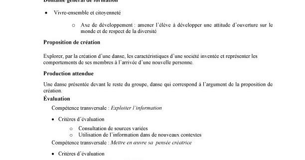 Service national du RÉCIT domaine des arts